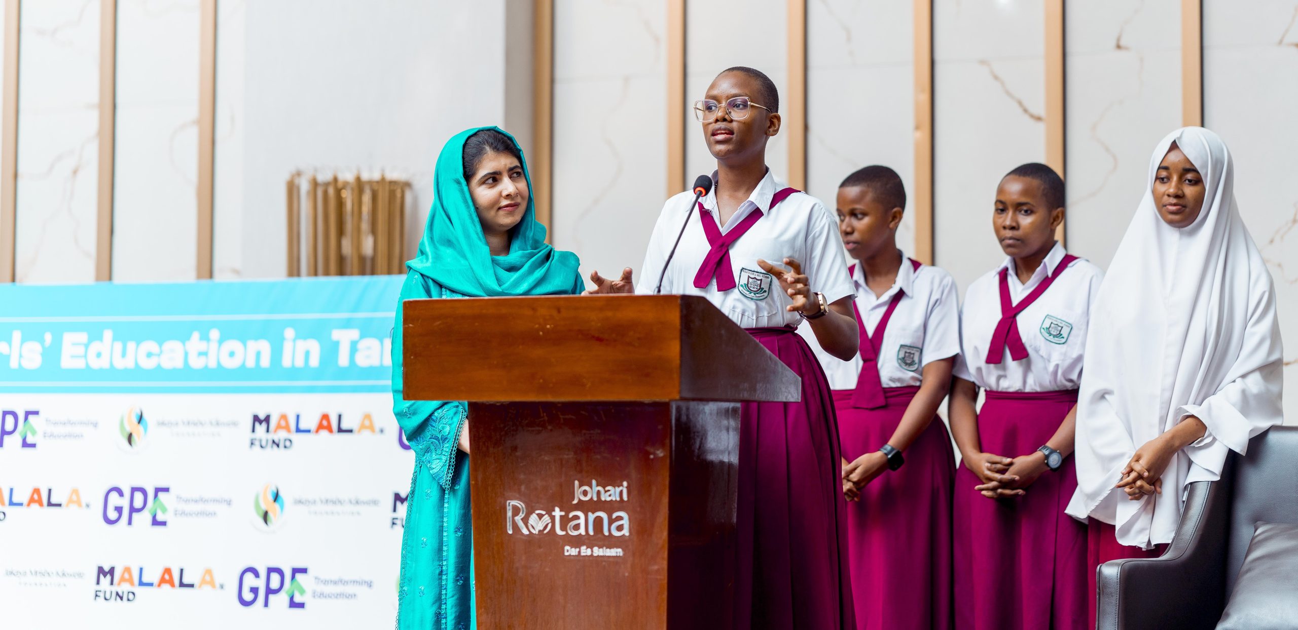 Malala Yousafzai took time to ask the students of Kisutu High School