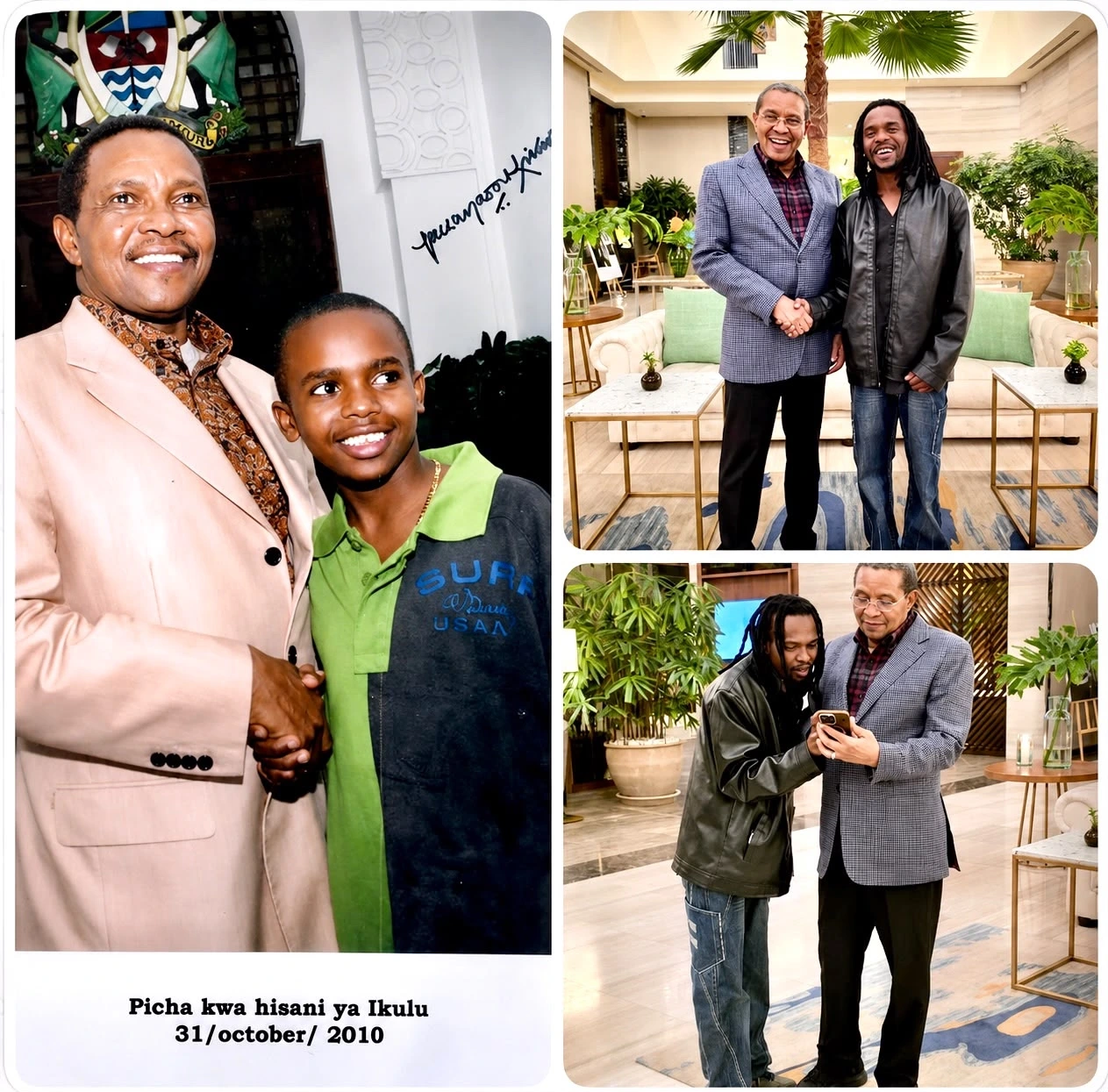 Dr Kikwete Reunites with Ngarenaro Councillor over 2010 Photo